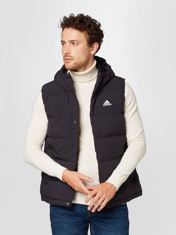 Gilet de sport 'Helionic Down' ADIDAS SPORTSWEAR en noir : devant