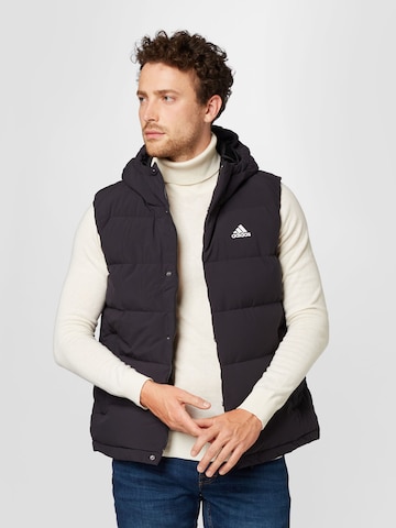 ADIDAS SPORTSWEAR Sportbodywarmer 'Helionic Down' in Zwart: voorkant