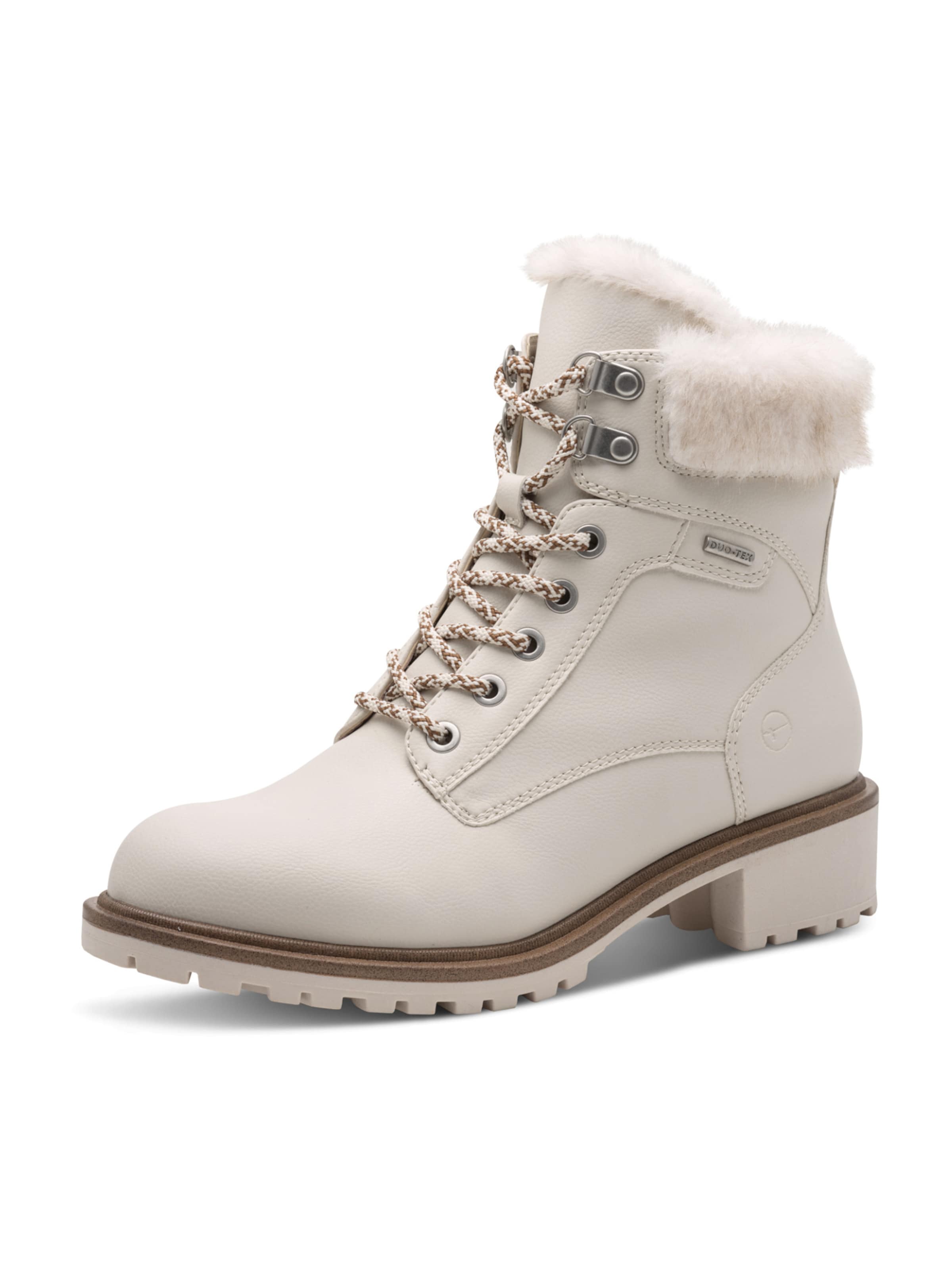 Tamaris Сапоги на шнуровке в Кремовый, Обзор товара