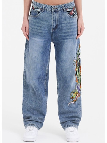 Loosefit Jean 'Crawling Dragon' Ed Hardy en bleu