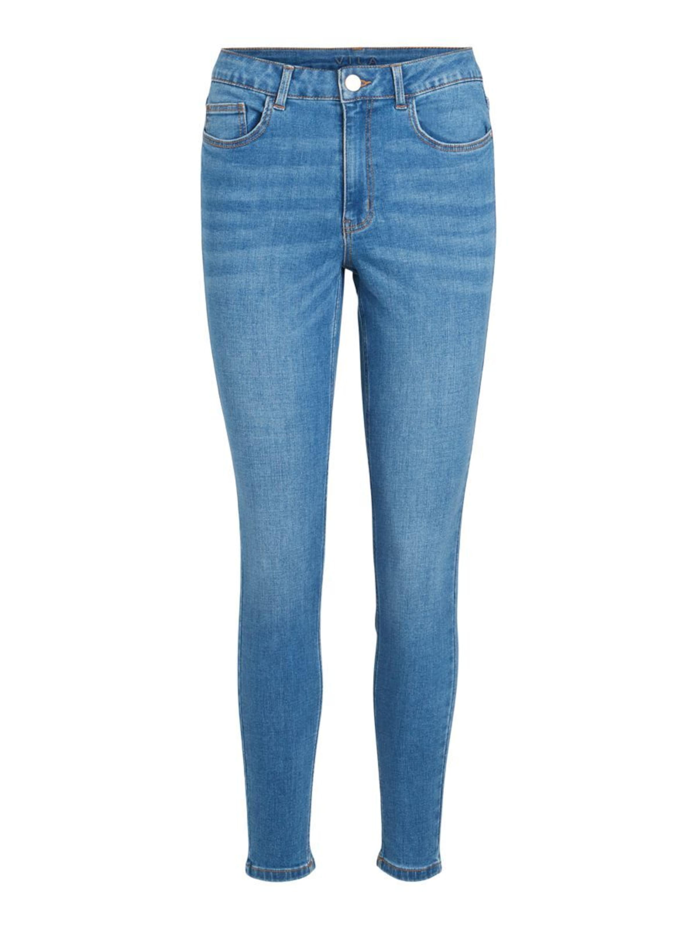 VILA Skinny Jeans in Blauw: voorkant