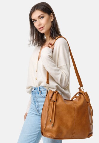 HARPA Shoulder Bag 'Lettie' in Brown: front