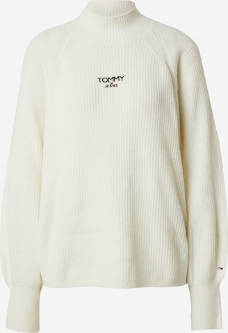 Tommy Jeans Sweater in White: front