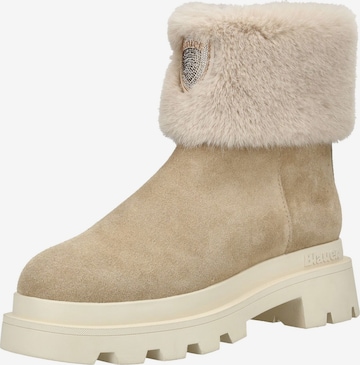 Blauer.USA Enkellaarsjes in Beige: voorkant