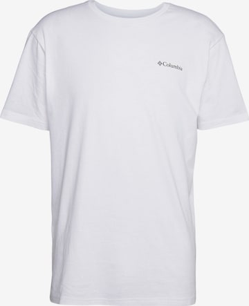 COLUMBIA Funkcionalna majica 'North Cascades' | bela barva: sprednja stran