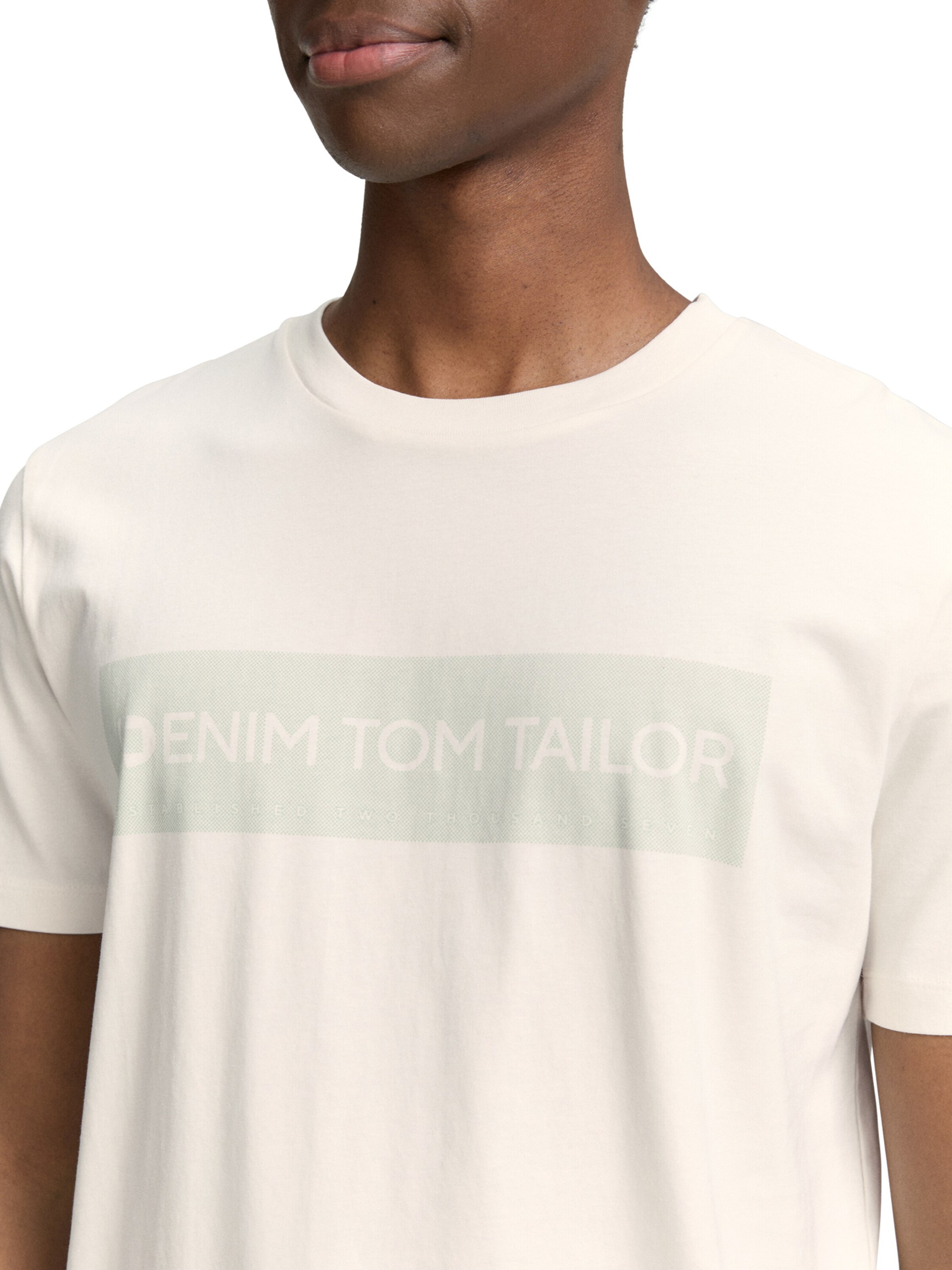 T-Shirt TOM TAILOR DENIM en blanc