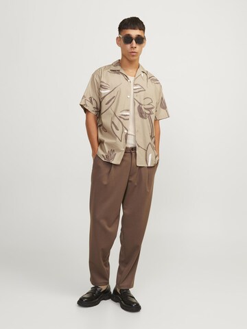 JACK & JONES Comfort fit Overhemd 'Palma Resort' in Beige