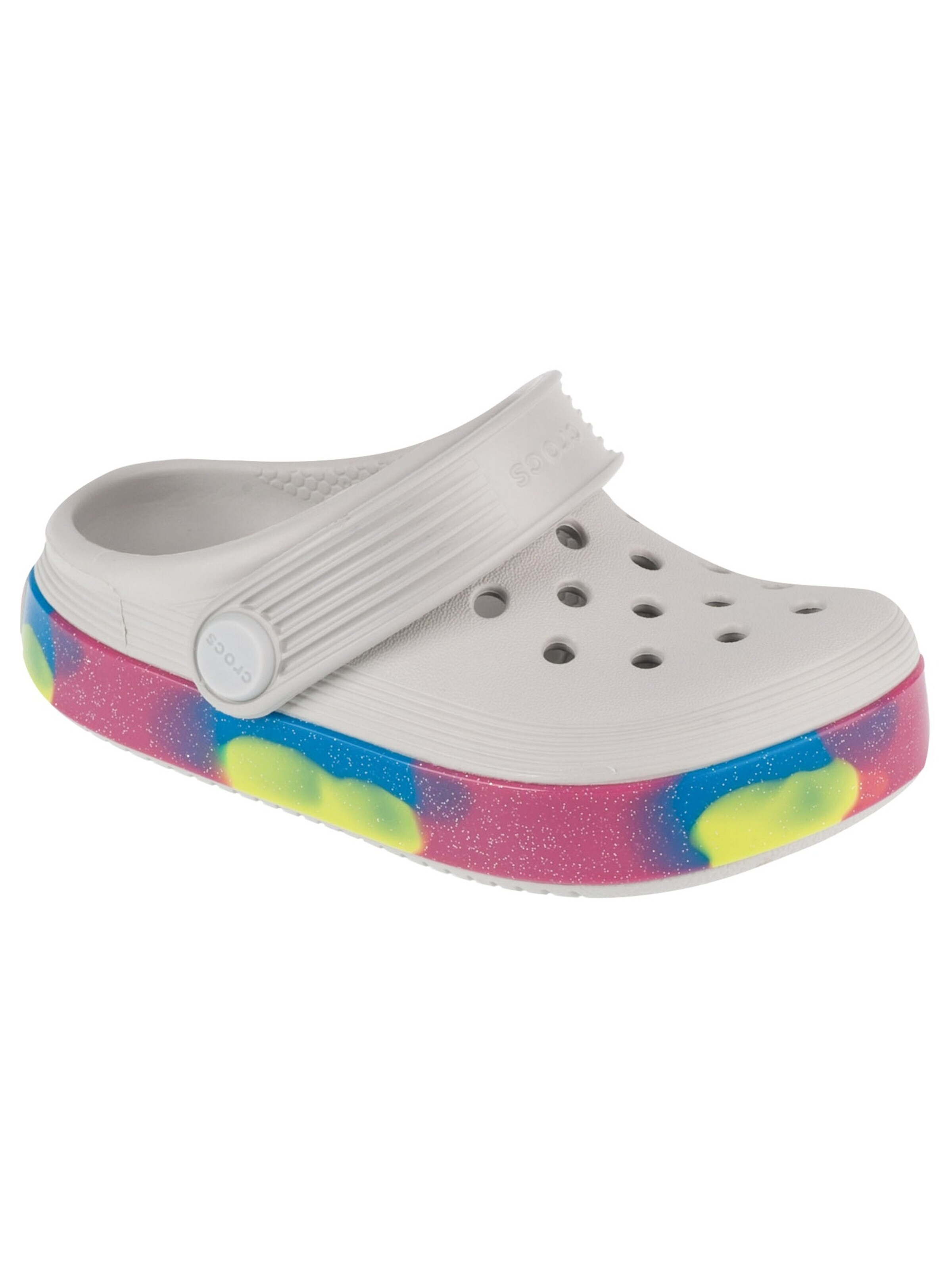 Crocs Sandal 'Crocs Off Court Glitter Band Clog T' in Grey: front