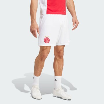 Regular Pantalon de sport 'Ajax Amsterdam 24/25' ADIDAS PERFORMANCE en blanc : devant