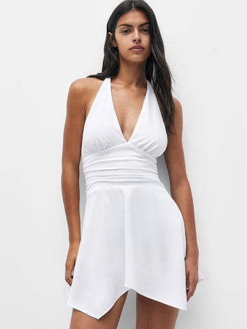 Pull&Bear Summer dress in White: front