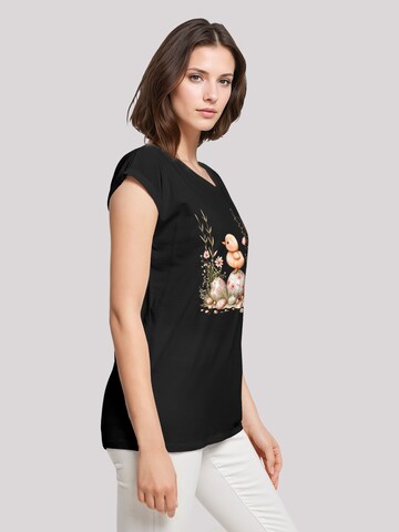 T-shirt 'Ostern Küken Ei Blumen' F4NT4STIC en noir