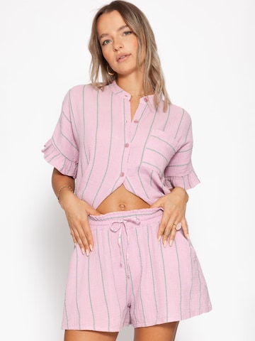 SASSYCLASSY Regular Pants in Pink: front