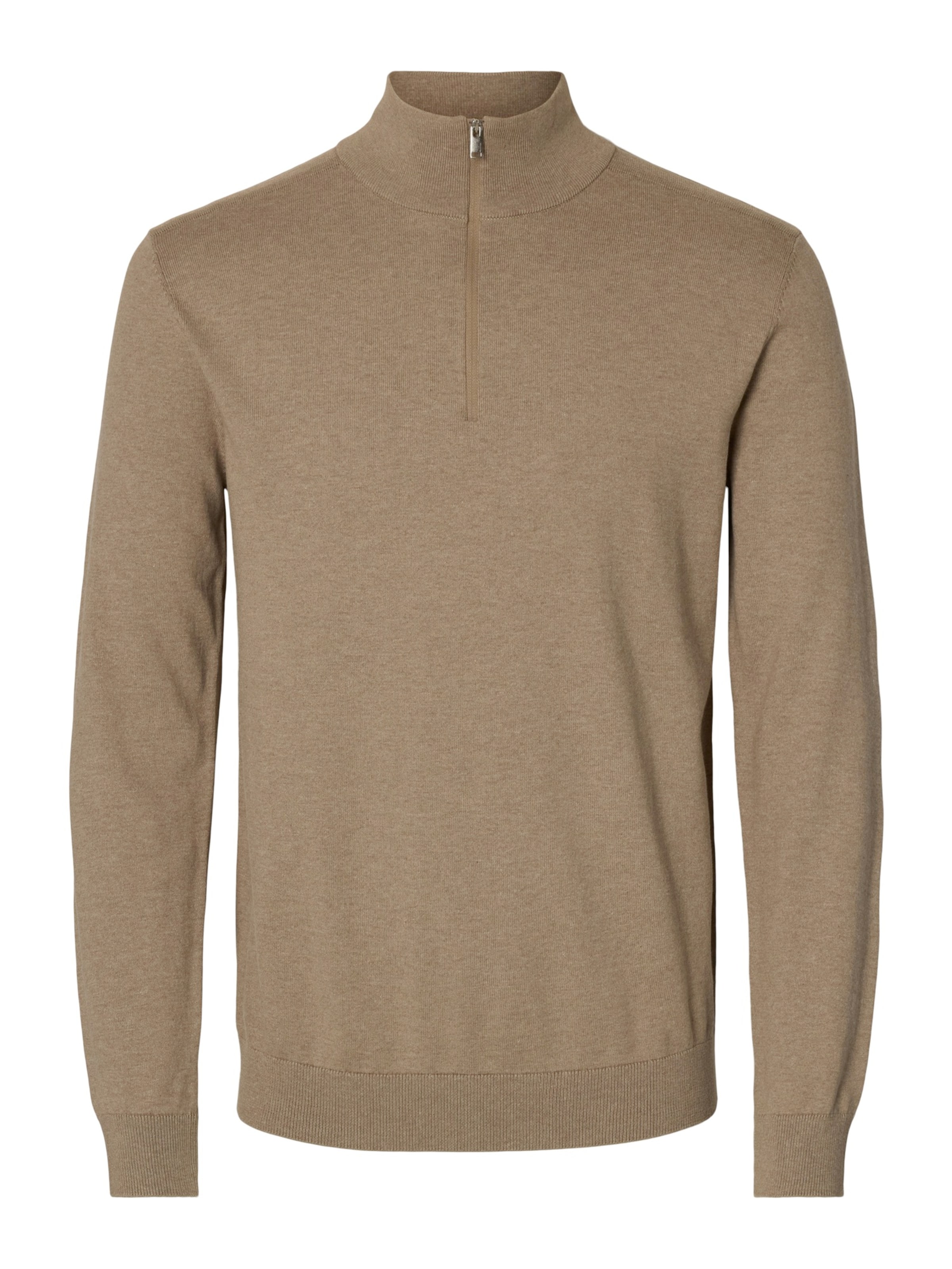 SELECTED Svetr 'SLHBERG' – hnědá: přední strana