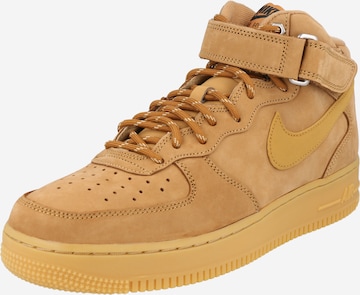 Nike Sportswear High-top trainers 'AIR FORCE 1 MID 07 WB' in Brown: front