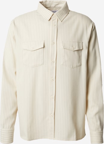 DAN FOX APPAREL Regular fit Button Up Shirt 'Nilas' in Beige: front