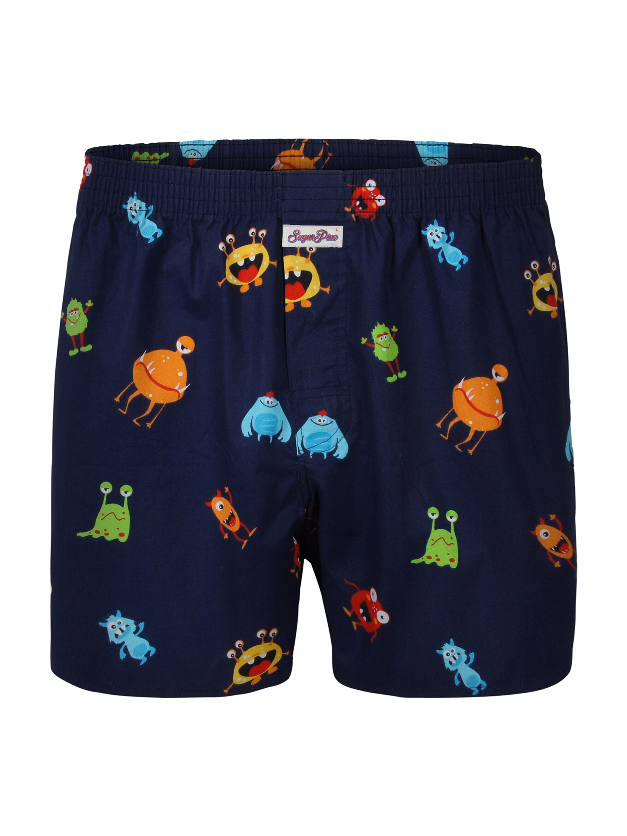 Boxers ' Webboxershorts weit Motive Print ' Sugar Pine en bleu : devant