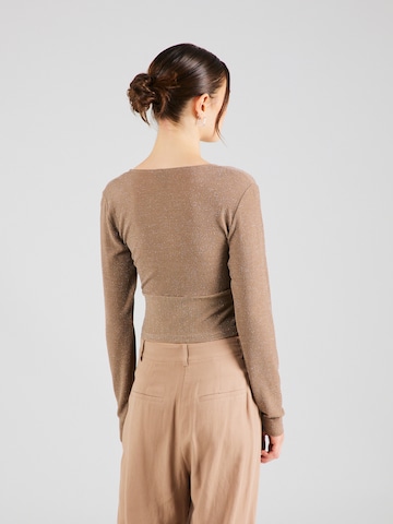 PIECES - Camiseta 'Lina' en marrón