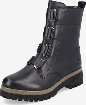 REMONTE Lace-Up Ankle Boots in Black: front