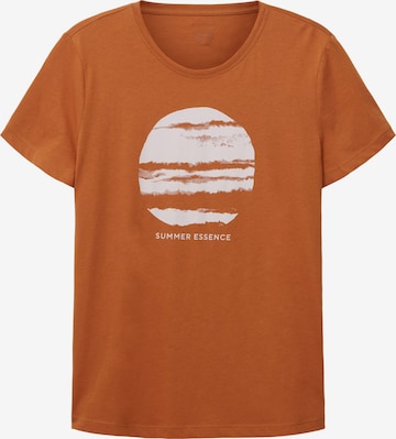 T-shirt TOM TAILOR en marron : devant