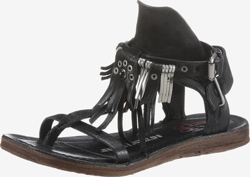 A.S.98 Strap Sandals in Black: front