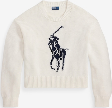 balta Polo Ralph Lauren Megztinis: priekis