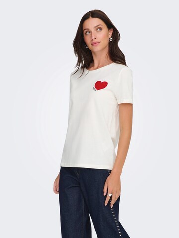 ONLY T-Shirt 'ONLVICA' in Weiß