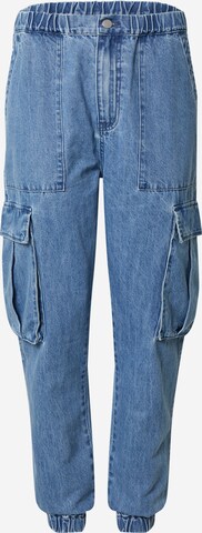 ABOUT YOU x Benny Cristo Loose fit Cargo Jeans 'Niels' in Blue: front