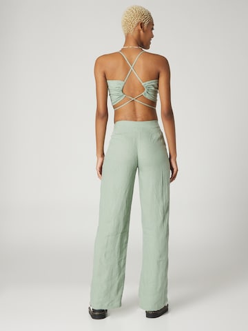 A LOT LESS Wide leg Broek 'Philine' in Groen