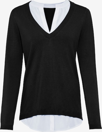 Pull-over heine en noir : devant