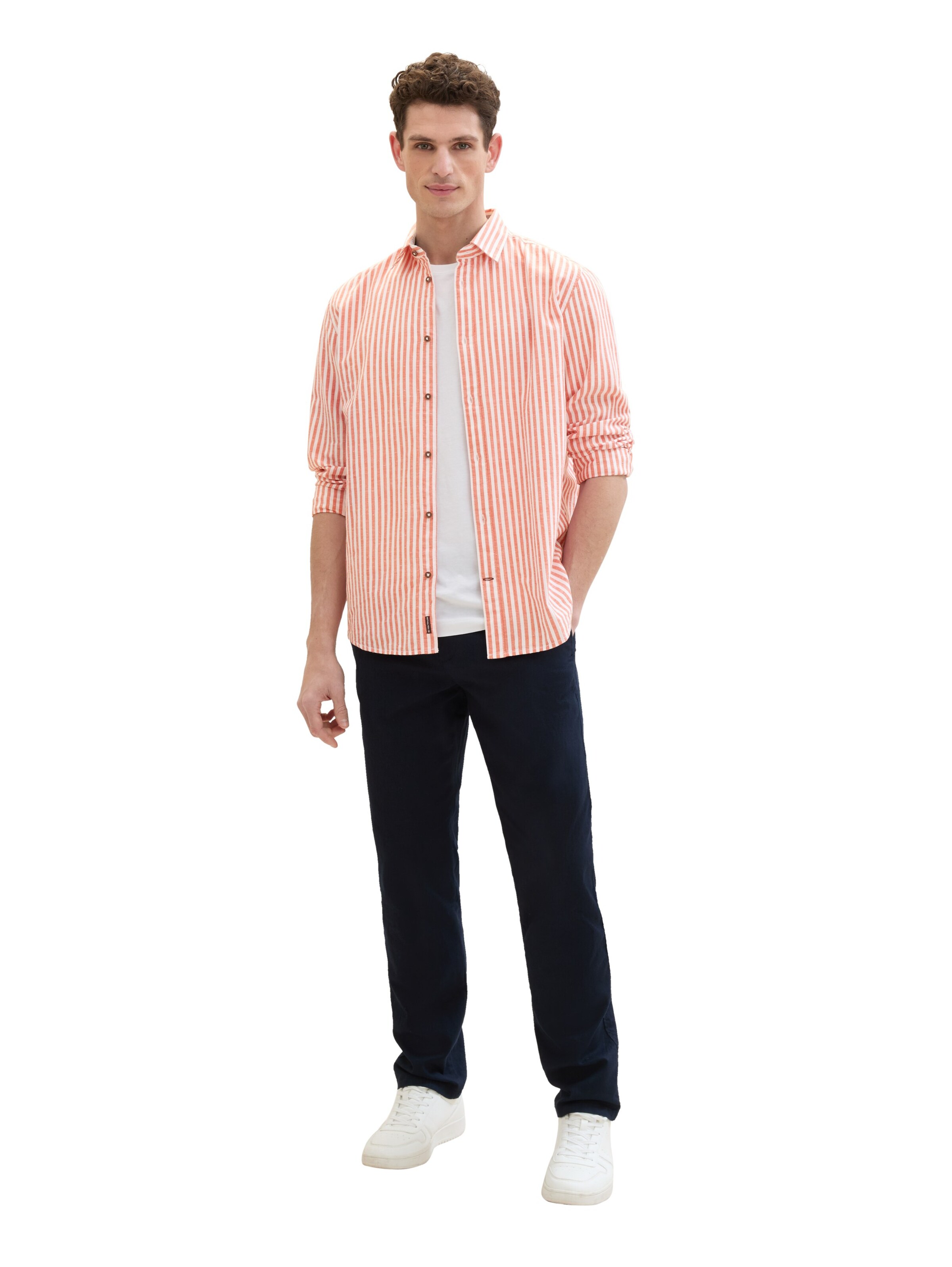 TOM TAILOR Regular Fit Hemd in Orange