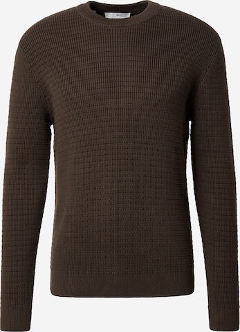 SELECTED Sweater 'SLHTheo' in Brown: front