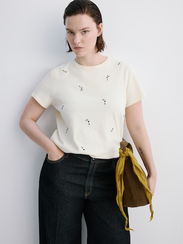 MANGO Shirt 'FLOWI' in Yellow: front