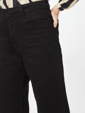Wide leg Jeans 'OMIR' de la Designers Society pe negru