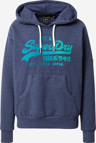 Superdry Sweatshirt in Blue: front