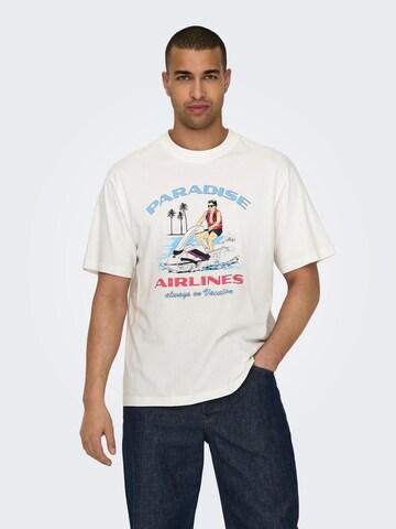 Only & Sons Koszulka 'MONTE' w kolorze biały: przód