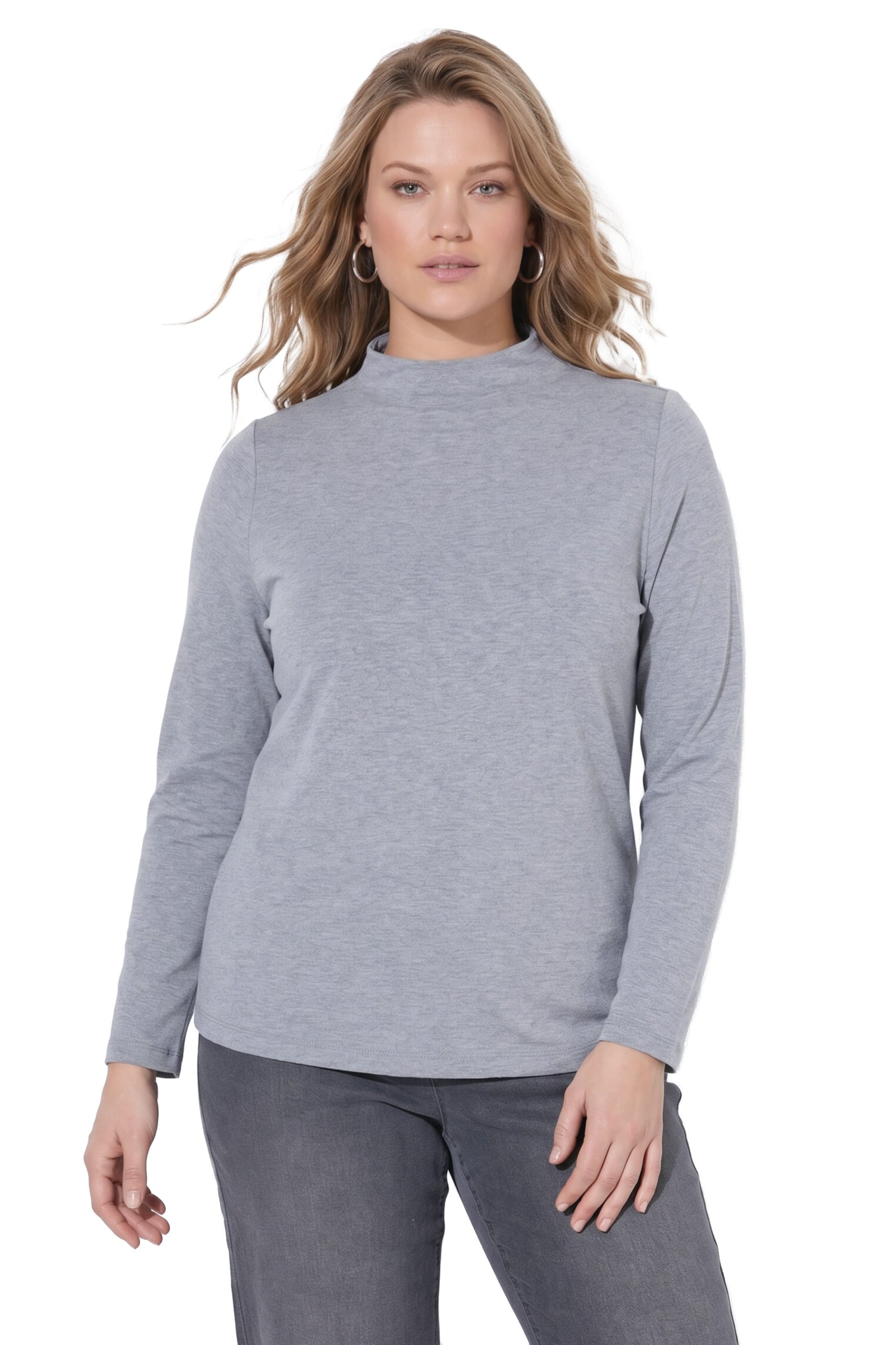 Ulla Popken Shirt in Grau: Vorderseite