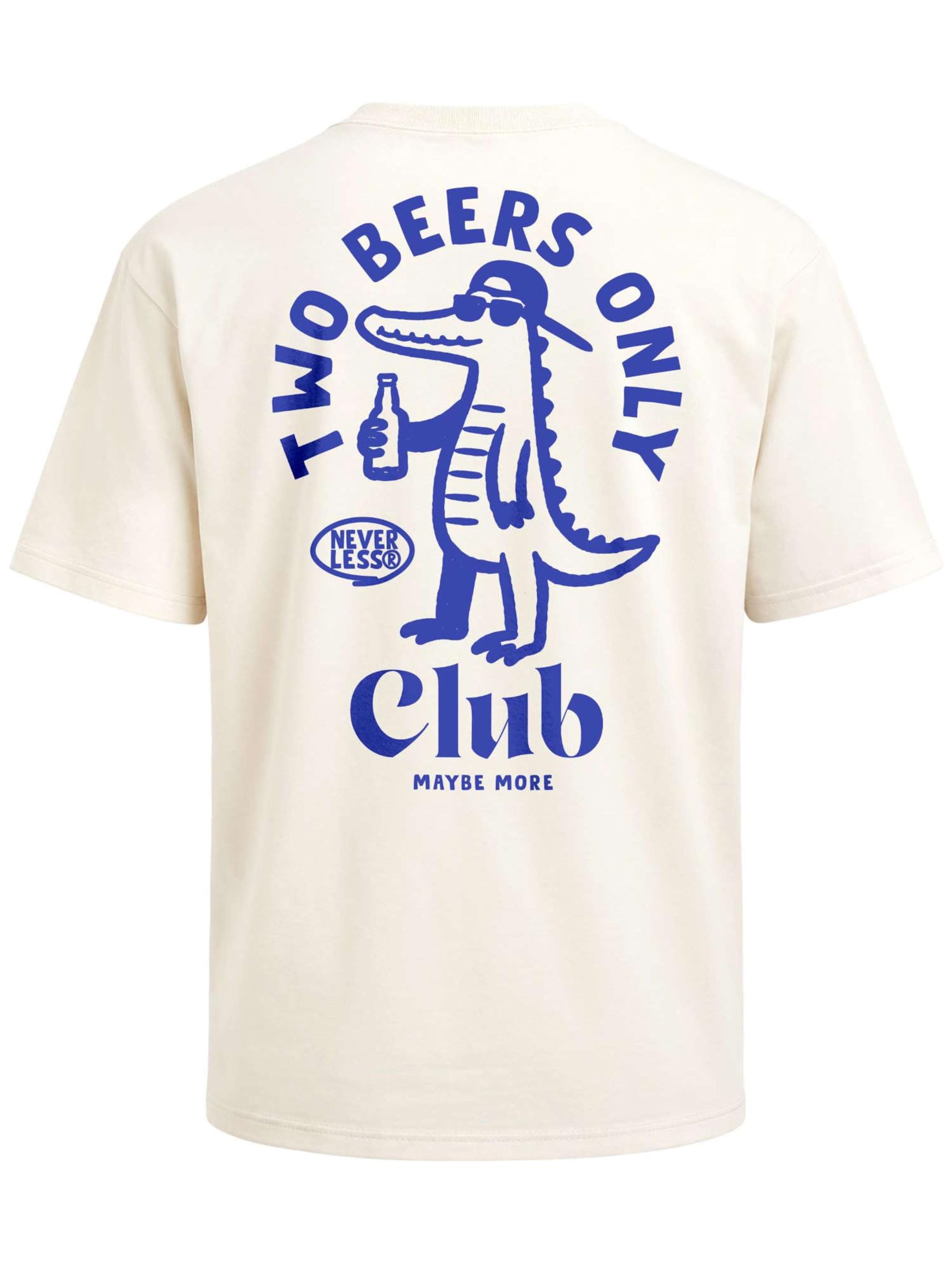 Neverless Shirt 'Two Beers only' in Beige