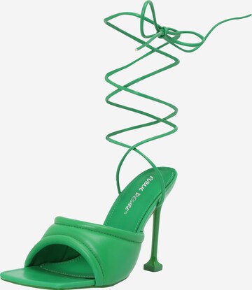Sandale cu baretă 'GRACIE' de la Public Desire pe verde: față