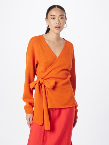 Cardigan GLAMOROUS BLOOM en orange : devant