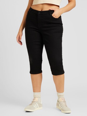 Vero Moda Curve Slimfit Farkut 'JUNE' värissä musta: etupuoli