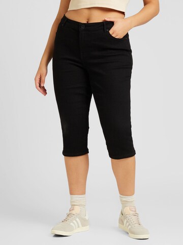 Vero Moda Curve Slimfit Jeans 'JUNE' in Schwarz: predná strana