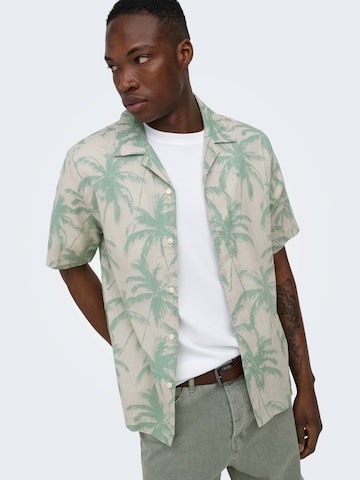 Only & Sons Regular Fit Hemd 'ONSCAIDEN' in Grau