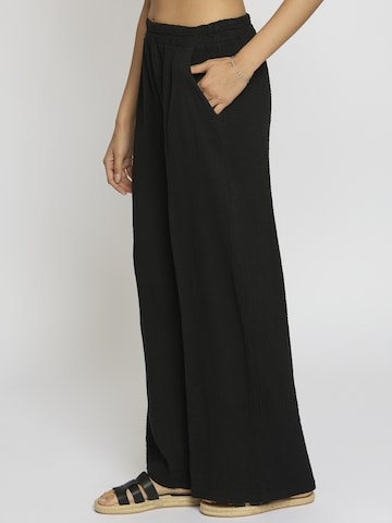 Wide Leg Pantalon 'Edaa' Lilavie en noir