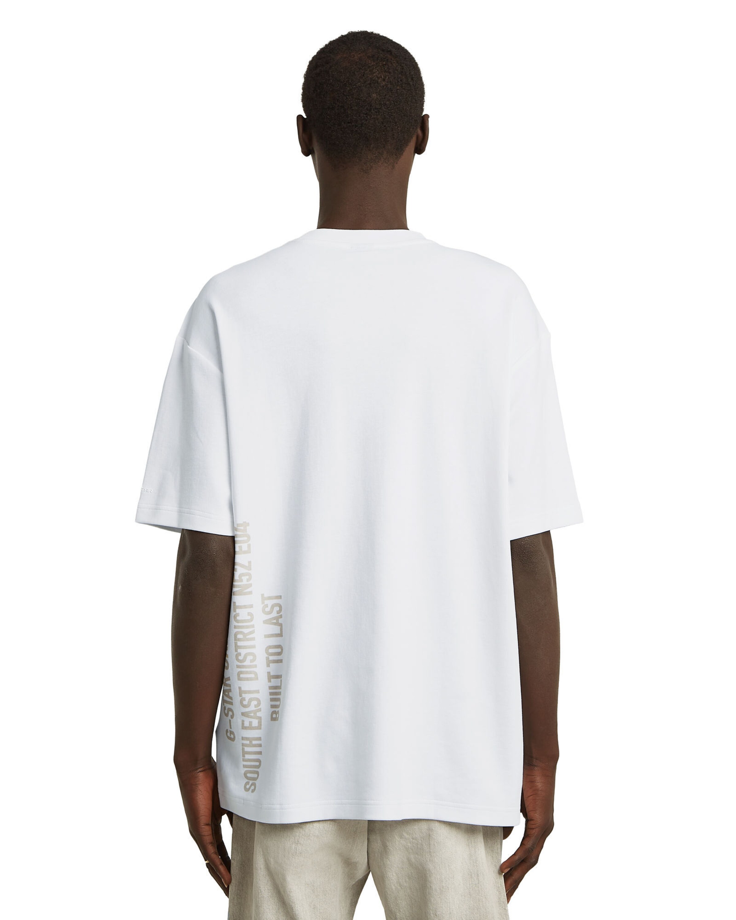 G-STAR T-Shirt - 'Stencil Relaxed' in Weiß