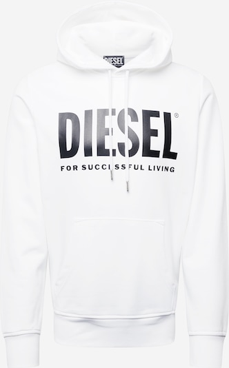 DIESEL Sweatshirt 'GIRK' in de kleur Zwart / Wit, Productweergave