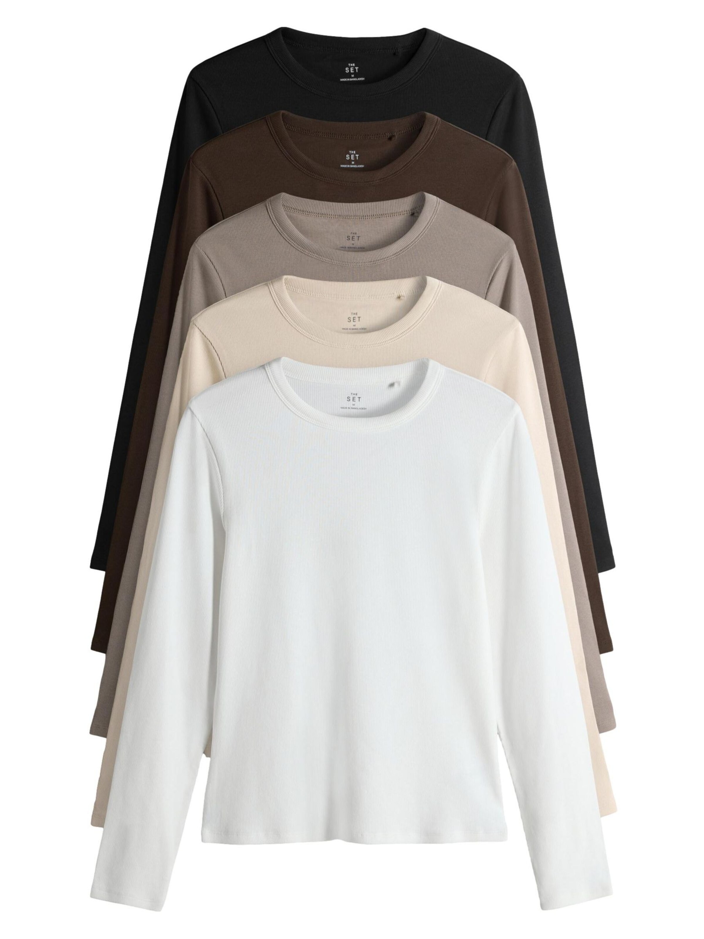 The Set Shirt in Beige: Vorderseite