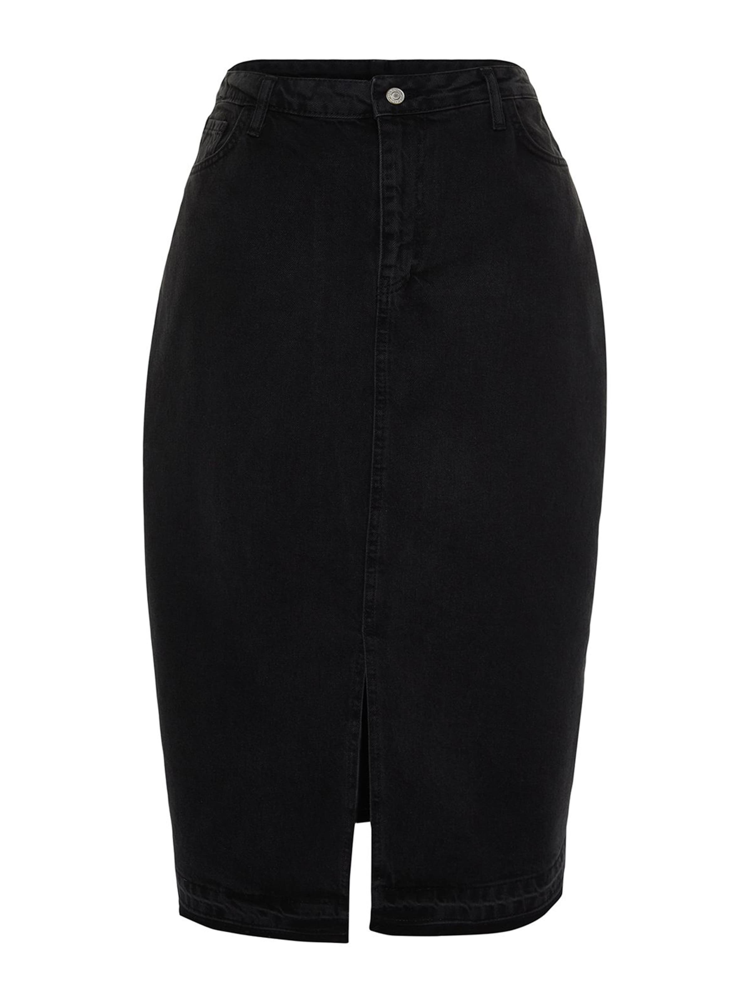 Fustă de la Trendyol Curve pe negru: față