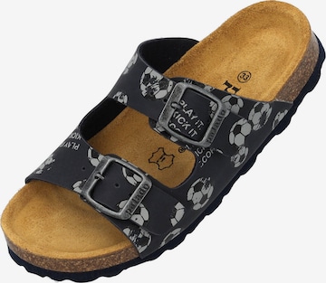 Palado Pantolette 'Korfu B' in Blau: Vorderseite