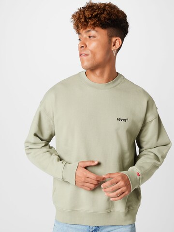 Bluză de molton 'Red Tab Sweats Crew' de la LEVI'S ® pe verde: față