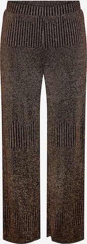 Wide leg Pantaloni di PIECES in bronzo: frontale